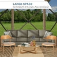 thumbnail image 6 of HOTEEL 6x6 ft Pop Up Gazebo Screen House Tent for Camping with and Mosquito Netting, Waterproof, UV Resistant, Portable Carry Bag, for Outdoor Camping, Lawn and Backyard, Khaki, 6 of 11