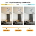 thumbnail image 4 of Wildnix Ceiling Fan Light with 6-Speed Adjustable Wind, Remote Control, LED Light with White, Warm, and Neutral Settings, Quiet Pure Copper Motor, 4 of 7