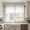 White-Free Size/WH, variant on Double Sided Waterproof Sun Shade Half Curtain Set 2 Panels Non Glossy Pole Pocket Small Window Treatment for Kitchen Sink Cabinet 16x34in
