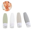 thumbnail image 6 of BIMZUC Empty Silicone Refillable Travel Dispenser Bottle Container Set for Shampoo Body Wash, 90ml / 3 oz, 4 Pack, 6 of 6