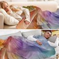 thumbnail image 5 of 70x55 Inches Glow in The Dark Blanket Cozy Throw Camping Blankets for Home and Outdoor Use Transparent Leaf Skeletons, 5 of 8
