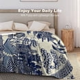 thumbnail image 5 of Ancient China Blue Willow Chinoiserie Flannel Fleece Throw Blankets 50"X40" Lightweight Fluffy Winter Fall Blanket Cozy Soft Fuzzy Plush Home Decor for Couch Bed Sofa Bedroom Living Room Travel, 5 of 6