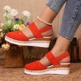 thumbnail image 4 of TrendOFT Womens Footbed Sandals Casual Slip On Platform Wedge Beach Shoes Comfortable Slide For Spring Summer Sandale Plateforme Femme Orange 39, 4 of 7