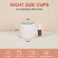 thumbnail image 2 of Unique Bargains 2.5oz Ceramic Espresso Cups with Wooden Handle Porcelain Espresso Shot Cups Set of 2 Demitasse Cups for Coffee or Tea White, 2 of 7