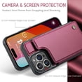 thumbnail image 2 of SaniMore for iPhone 14 Pro Max Wallet Case, RFID Blocking PU Leather Kickstand Credit Slots Flip Folio Protective Case, Double Magnetic Clasp Durable Shockproof Cover for iPhone 14 Pro Max, Winered, 2 of 9