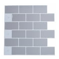 thumbnail image 1 of Adhesivo para azulejos de pared, papel tapiz de plástico de ladrillo 3D, autoadhesivo, calcomanía de decoración de pared para el hogar, BW55, gris Eigraketly HA002477-04, 1 of 6
