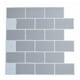 thumbnail image 1 of Adhesivo para azulejos de pared, papel tapiz de plástico de ladrillo 3D, autoadhesivo, calcomanía de decoración de pared para el hogar, BW55, gris Jumpingount HA002477-04, 1 of 6