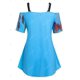 thumbnail image 2 of Camiseta Talla Extra Estampado Cadenas y Hombros Al Aire Rosegal Camisetas tallas grandes, 2 of 5