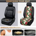 thumbnail image 5 of Eheartsgir Christmas Poinsettia Quilted Front Seat Cover, Airbag Compatible Quilted Padded Fabric Car Front Seat Covers 2 Piece Non-Slip Car Seat Covers for Truck, 5 of 7