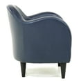 thumbnail image 3 of Fox Hill Trading Max Barrell Chair, Blue Faux Leather, 3 of 5