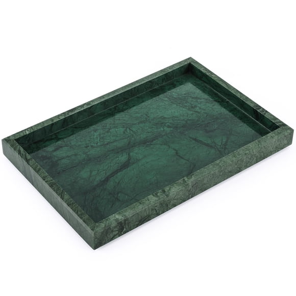 Bandeja de baño de mármol HESHIBI, piedra natural, 30 x 20 x 3 cm