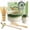 Gradient green, variant on ddLUCK Matcha Tea Bowl Ceramics Tool Retro Green (Smudged Color) 7-Piece Set for Matcha Lovers