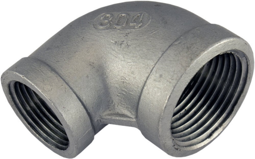 3/4" Female NPT to 3/8" Female NPT Pipe Fitting SS304 Reducing Elbow 90 Degree 