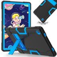 thumbnail image 1 of Allytech Lenovo Tab M10 Plus 3rd Gen Case 10.6" 2022 Released - Rugged Protective Shockproof Dual Layers Hybrid TPU Rubber PC Kickstand Kids Friendly Case Cover - Black+Blue, 1 of 7