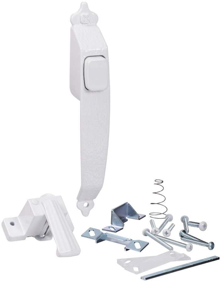 Wright Products® Screen and Storm Locking Door Latch, White Finish