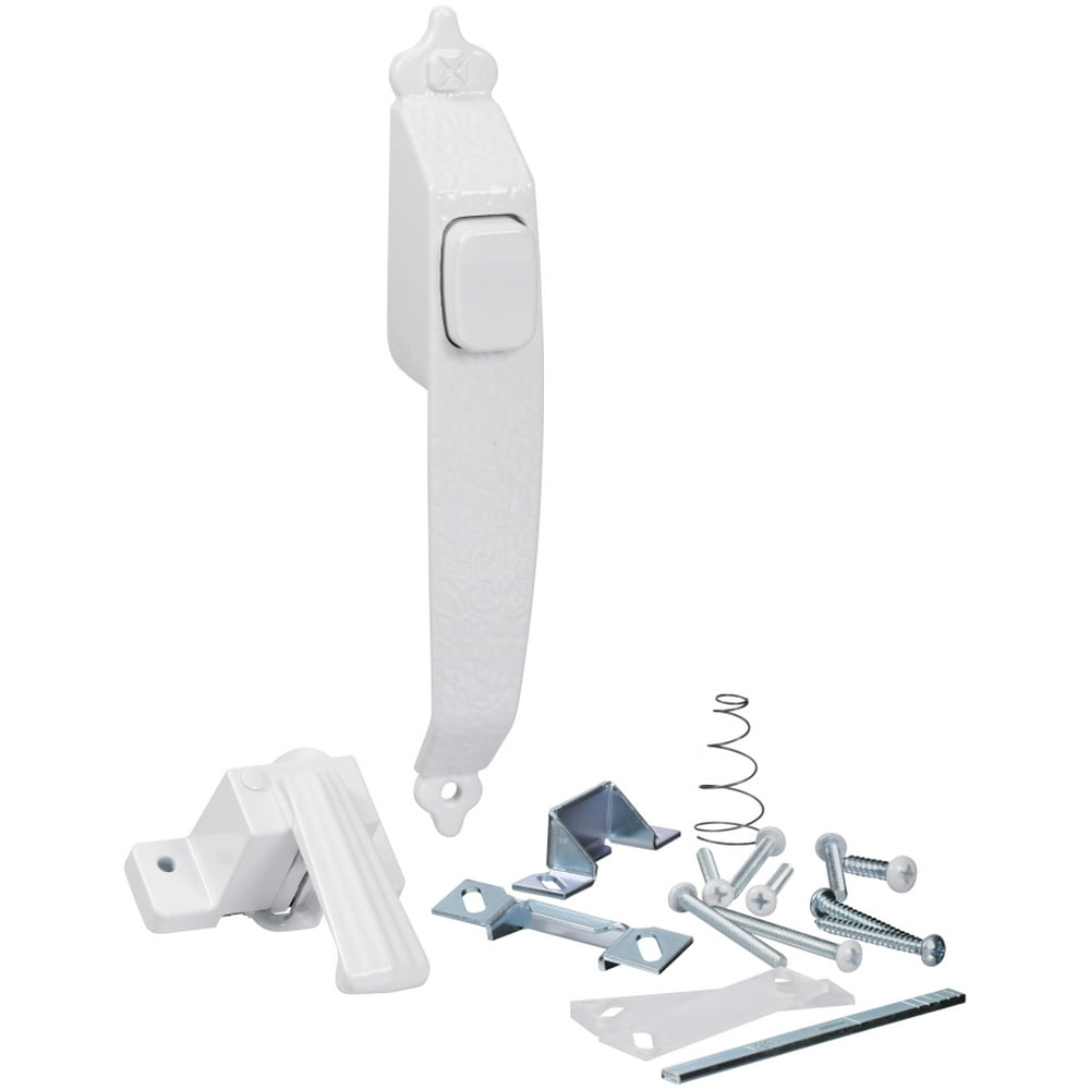 Wright Products® Screen and Storm Locking Door Latch, White Finish