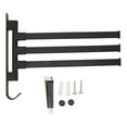 thumbnail image 2 of Swivel Towel Rack, Multi Arm Towel Bar With Wall Mounted 180 Rotation, Punch Free Bathroom Towel Rack Wall Mounted Bathroom Corner Hanging Rod, 2 of 8