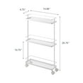 thumbnail image 5 of Yamazaki Home Rolling Cart, White, Steel, Supports 6.6 pounds, Wheels, Minimal Assembly, 5 of 5