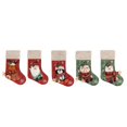 thumbnail image 1 of 5 uds medias navideñas, medias rojas navideñas grandes decoración medias colgantes para el hogar chimenea árbol de Navidad calcetín caramelo, 1 of 5