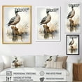 thumbnail image 4 of Designart "Minimalist Mallard at the Pond II" Animals Framed Wall Art - Traditional Grey Duck Entryway Framed Wall Art, 4 of 6