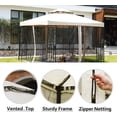 thumbnail image 5 of SWISH WEAVERS 10' x 10' Square Gazebo, Alloy Steel Frame with Mosquito Netting, Outdoor Canopy, 5 of 10