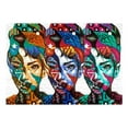 thumbnail image 3 of Tiptophomedecor Abstract Wallpaper Wall Mural - Colorful Faces, 3 of 5