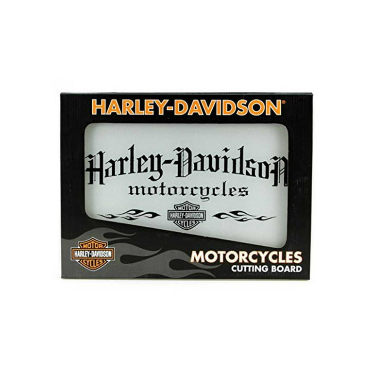 Harley-Davidson Motorcycle Tempered Glass Cutting Board w/ Handles  HDL-18504, Harley Davidson