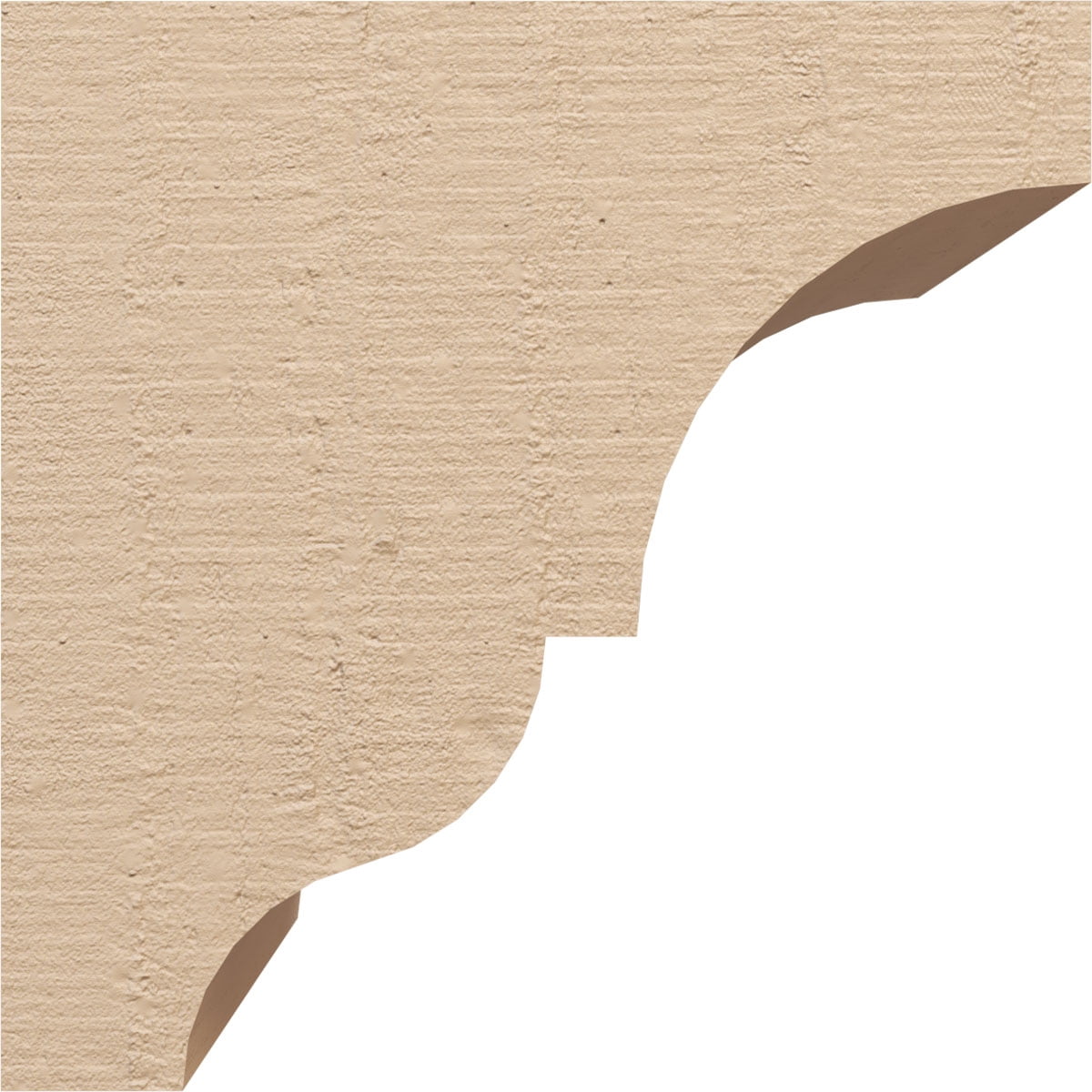 10"W x 10"D x 10"H Wide Asheboro Rough Cedar Woodgrain TimberThane Corbel, Primed Tan