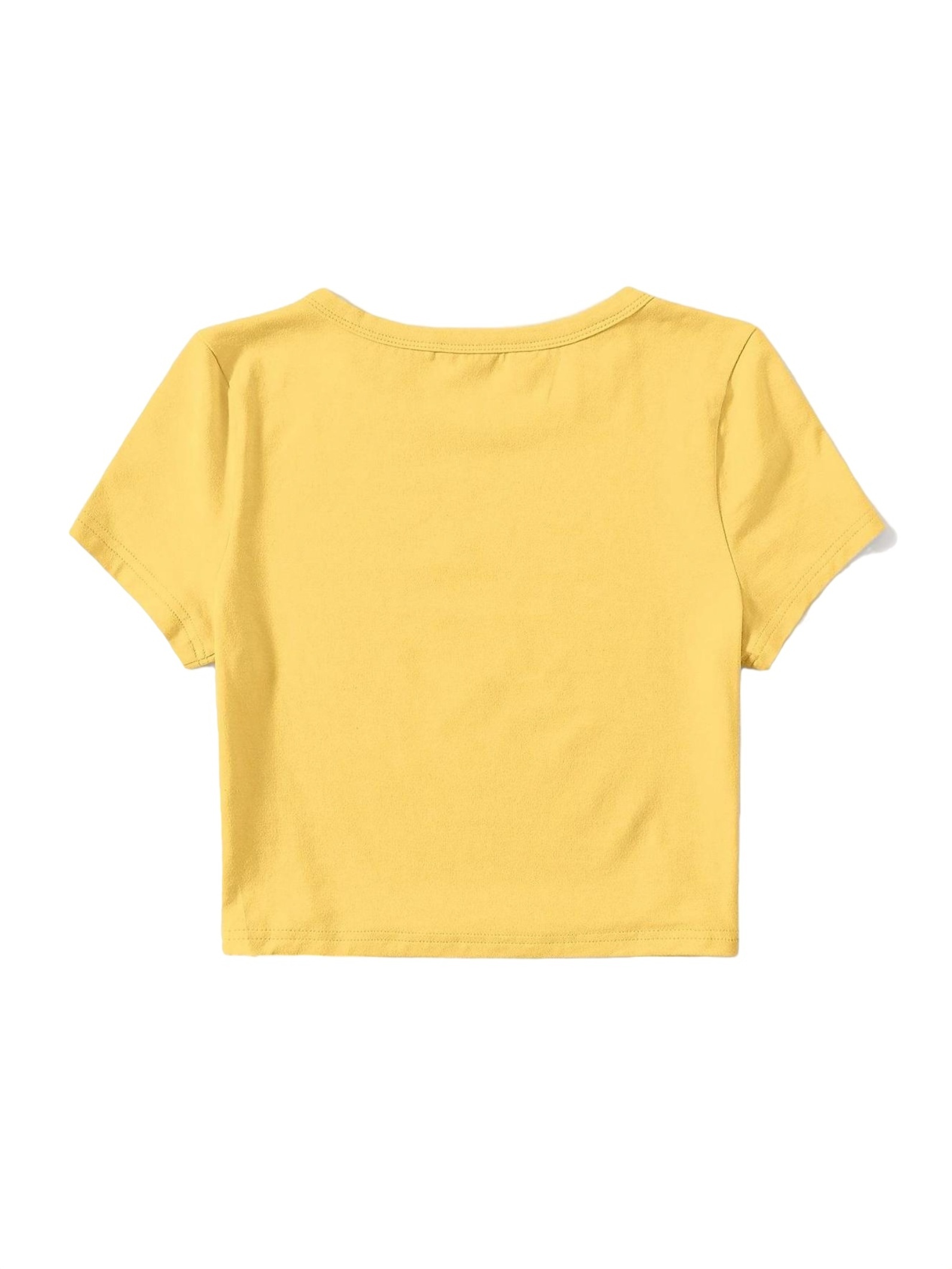 cropped yellow top