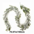 thumbnail image 3 of Hvmvliv Christmas Garland 70.87in Christmas Decorative Spruce Pine Needle Rattan White Flocked Xmas Garlands for Doorway Staircase Handrail Fireplace Decorations Green, 3 of 7