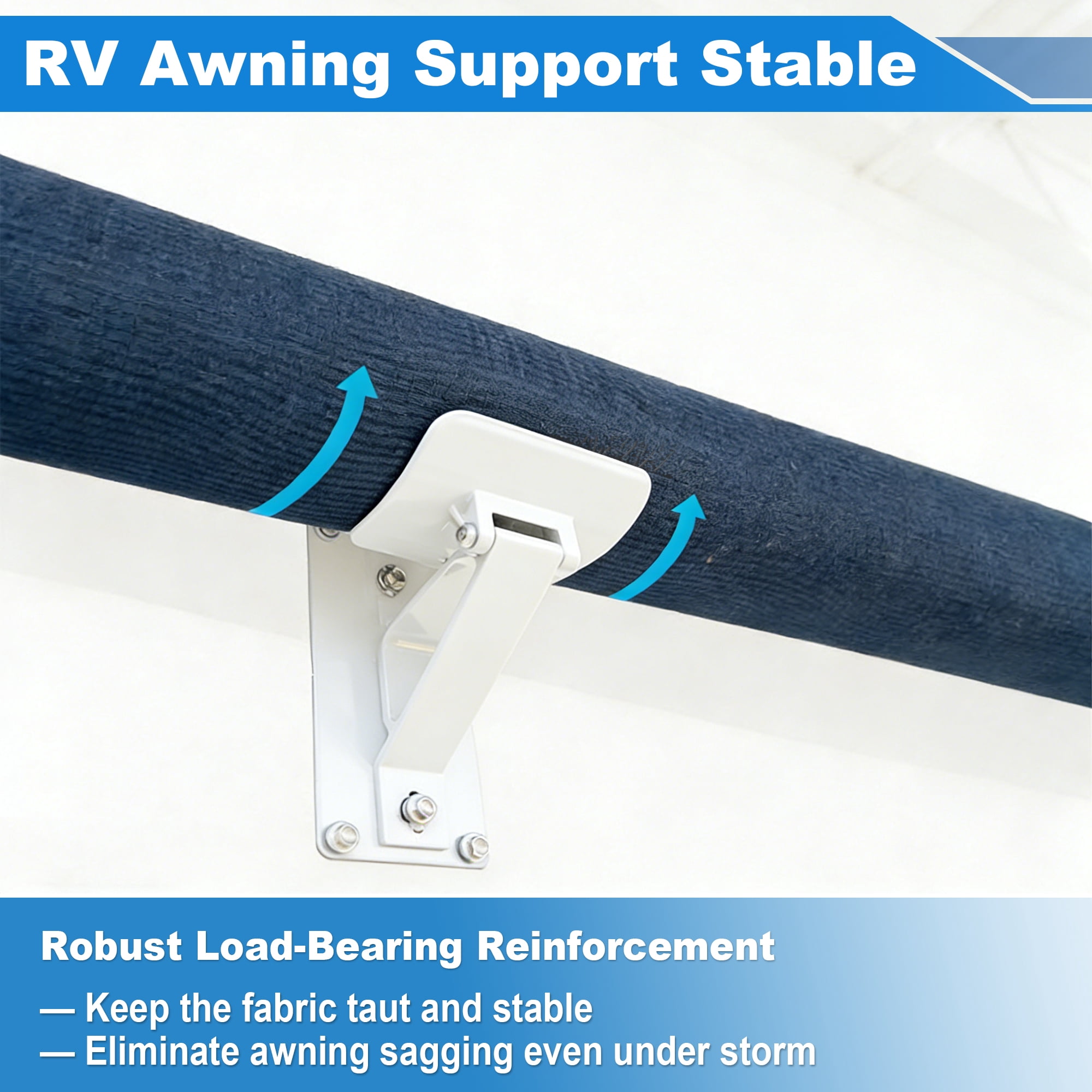 Unique Bargains RV Awning Support Roller Cradle Center Bracket White