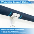 thumbnail image 3 of Unique Bargains RV Awning Support Roller Cradle Center Bracket White, 3 of 8