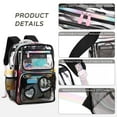 thumbnail image 3 of Clear Backpack for Girls Kids Elementary Bookbags Transparent Stadium Approved Travel Daypack See Through Middle College School Bag Large Laptop Backpack for Women Teens Students (Black), 3 of 7