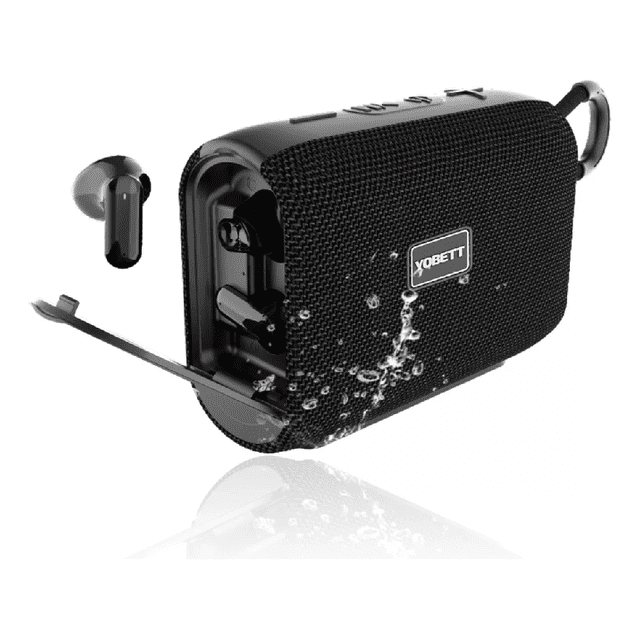 2 En 1 Bocina Bluetooth Portátil Con Audífonos Inalámbricos