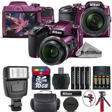 Nikon COOLPIX B500 Digital Camera (Plum) - Kit A (Nikon D4 Best Price)