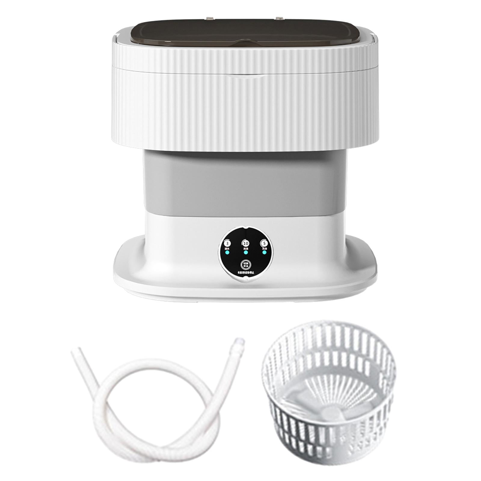 Tongina Comapct Mini Washing Saver 3 Gears Practical Socks Towel Small Clothes Washing Machine Baby Clothes Washing for Hotel Personal RV 60W Gray