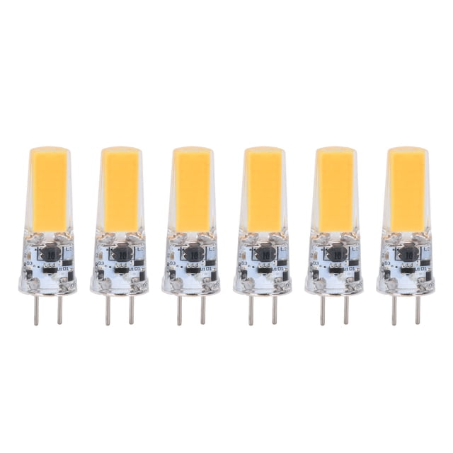 6 bombillas GY6.35 de 5 W, COB, 500 lm, de silicona, para techo de salón, color blanco cálido.