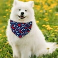thumbnail image 2 of 4th of July Dog Bandana Reversible 2 Pack Small, Red White and Blue Bone Rainbow Patriotic Dogs Bandanas Set Adjustable Triangle Holiday Scarves for Memorial Day Small Medium Dogs, 2 of 6