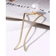 thumbnail image 4 of Pearl hair stick- minimalist hair stick - pearl hair fork - gold hair clip, 4 of 5