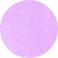 thumbnail image 1 of Ahgly Company Indoor Round Solid Purple Modern Area Rugs, 3' Round, 1 of 4