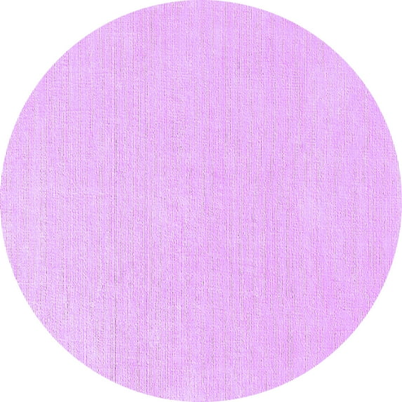 Ahgly Company Indoor Round Solid Purple Modern Area Rugs, 3' Round