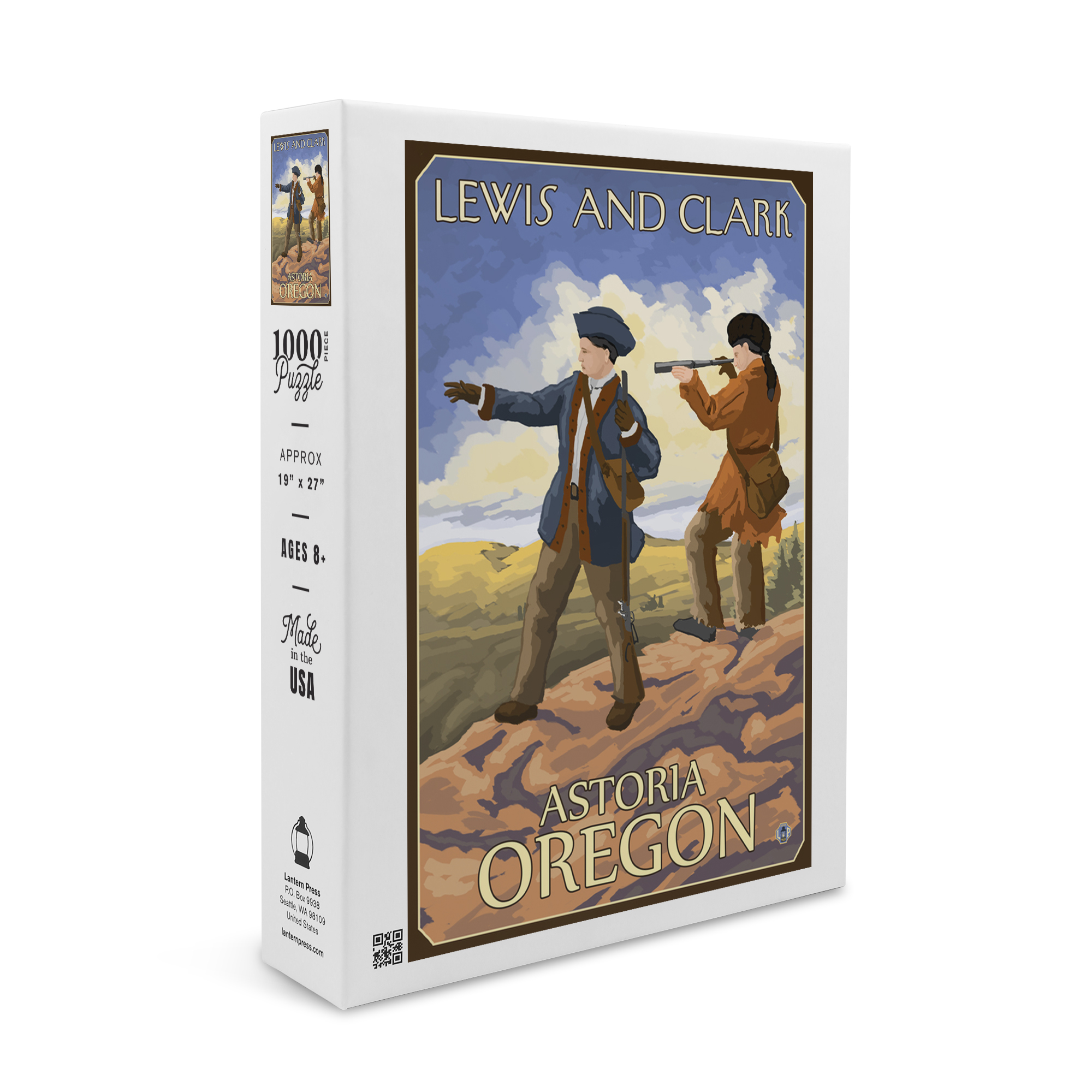 Lewis and Clark, Astoria, Oregon (1000 Piece Puzzle, Size 19x27, Challenging Jigsaw Puzzle for
