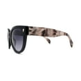 thumbnail image 4 of Womens Horn Rim Cat Eye Designer Fashion Plastic Sunglasses Black Beige Smoke, 4 of 4