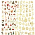 thumbnail image 1 of 100x encantos de Navidad DIY creativo Santa Claus muñeco de nieve decoraciones para árboles de Navidad encantos de esmalte aleación para collar, 1 of 7