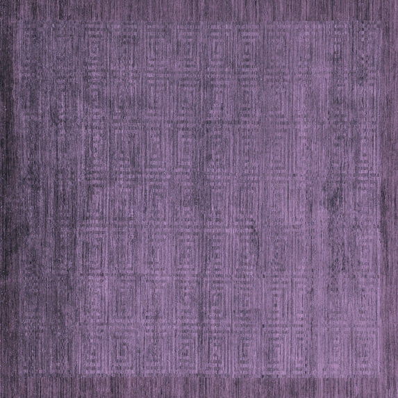 Ahgly Company Machine Washable Indoor Square Abstract Blue Modern Area Rugs, 6' Square