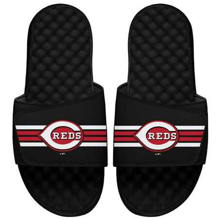 

Men s ISlide Black Cincinnati Reds Varsity Stripes Slide Sandals