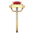 thumbnail image 3 of Halo Engagement Ring for Women - 2.07ct Simulated Ruby in 14K Yellow Gold Promise Ring, 3 of 6
