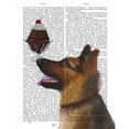 thumbnail image 3 of Fab Funky 12x14 Black Modern Framed Museum Art Print Titled - German Shepherd Ice Cream, 3 of 5