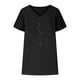 thumbnail image 3 of Camisetas de Cuello en V Mujeres Impresas Manga Corta Camiseta Casual, Ligera Y Básica de las Mujeres Camisetas Casuales, 3 of 4
