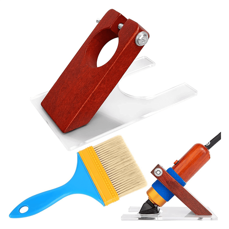 Shearing Guide for Carpet Trimmer with Brush Rug Tufting Carver Holder Base to Keep Your Rug